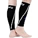 Wsky Calf Compression Sleeve - Faster Recovery Muscular - 20-25 mmHg Leg Compression Socks Improves Circulation, Relieve Calf Pain - Best Men and Women Leg Sleeves for Running,Working,Travel - Black