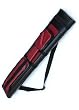 2x2 Hard Pool Cue Billiard Stick Carrying Case, Red-Black