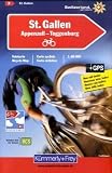 Sankt Gallen - Appenzell - Toggenburg 1 : 60 000. Velokarte Blatt 7. Mit Index. GPS - 
