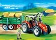 Tractor with Hay Trailer