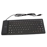Black USB 2.0 Silicone Roll up Foldable Computer Keyboard