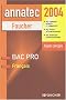 Annatec Foucher : Fran�ais, Bac Pro