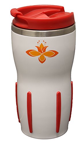 16 oz white coffee travel mug, stainless steel, insulat…