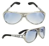Elvis Sunglasses (Official Classic Silver Blue) by