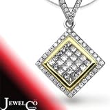 Jewelco London 18 Carat 2-Colour Gold 64pts Diamond Pendant