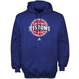 adidas Detroit Pistons Gray 3 Stripe Hoody Sweatshirt