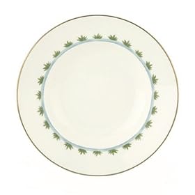Lenox Colonial Bamboo Gold Banded Bone China Pasta Bowl Rim Soup by Lenox
