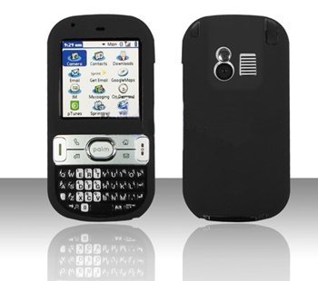 Black Silicon Skin Cover Case for Sprint at t Palm Centro 690 - Flexible Soft