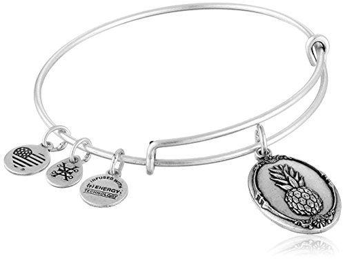 Alex and Ani Pineapple II Expandable Rafaelian Silver Bangle Bracelet