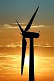 Wind Turbine against Dramatic Sky - 18"H x 12"W - Peel and Stick Wall Decal by Wallmonkeys
