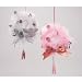 Pack of 6 Feather Wreath with Ballerina Slipper Dangles Christmas Ornaments 6"
