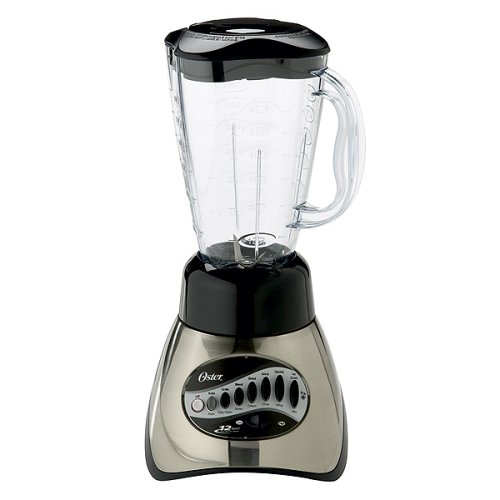 Oster 6820-022 Core 12-Speed Blender with Plastic Jar, Brushed Nickel