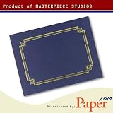 Masterpiece Linen Certificate Cover, Navy - 3 Covers