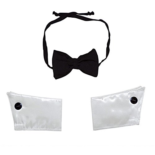 CandyMan Men s Bowtie and Cuffs, Only color, One Size