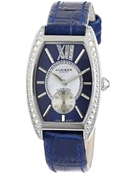 Akribos XXIV Womens AKR471BU Lady Diamond Collection Diamond Swiss Quartz Watch