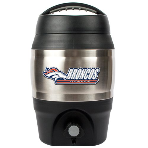 Sports NFL BRONCOS 1 Gallon Tailgate Keg/Stainless Steel