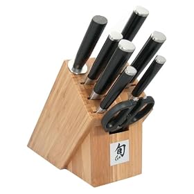 Shun DM2004B Classic 9-Piece Knife Set with Bamboo Block by