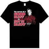 NCIS TV Show NO BLUFFING Adult Black T-shirt Tee Shirt, Large