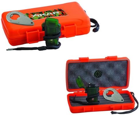 Xikar Blaze Orange Outdoorsman Cigar Travel Gift Set with Lighter