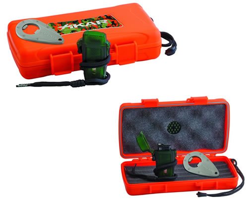 Xikar Blaze Orange Outdoorsman Cigar Travel Gift Set with Lighter
