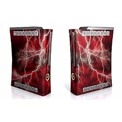 Xbox360 Skin modding Aufkleber Design Folie Sticker Set Designer Skin - Red Flash