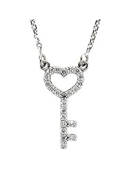 1/8 ct tw Diamond Skeleton Key Necklace