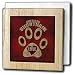 Doreen Erhardt Cat Breed Collection - American Shorthair Love Cat Breed in Cheetah Print and Red - Tile Napkin Holders