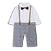 TNYKER Baby Boy Romper Jumpsuit Toddler Outfits Suit Set with Bowtie & Straps