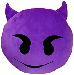 PopWave Emoji Devil Symbol Whatsapp Icon Circle Cushions Plush Doll NANA10