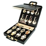 Orbita Verona 16 Watch Collectors Case In Black Leather