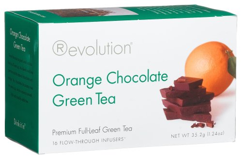 Revolution Tea Orange Chocolate Green Tea, 16-Count Teabags (Pack of 6) by Revolution Tea