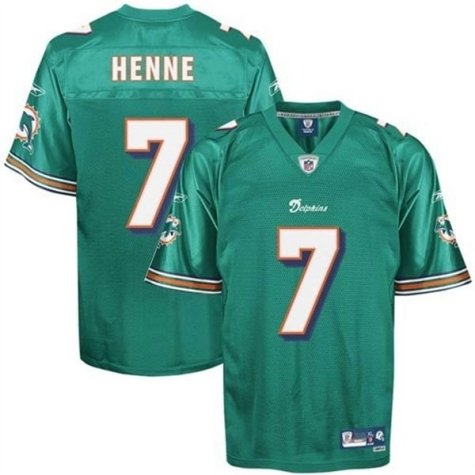 Chad Henne Aqua Reebok NFL Premier Miami Dolphins Jersey - Medium