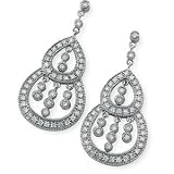 14K White Gold Diamond Earrings