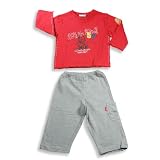 Mish Mish - Toddler Boys Long Sleeve Pant Set, Red, Grey