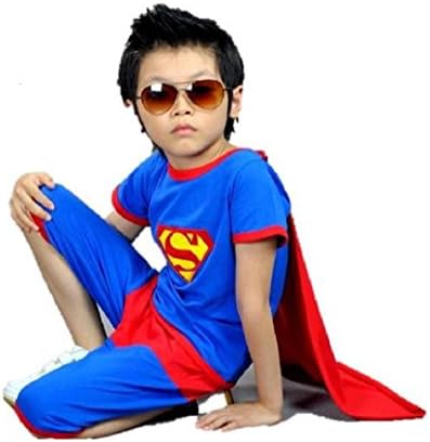 Halloween Cartoon Costumes Children's Short Sleeve Superhero Suit-Large