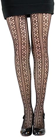 Kingspearl Striped Plum Flower Sheer Tights Fishent Patterned Pantyhose