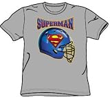 Superman HELMET Adult Superhero T-shirt