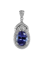14K Exquisite Tanzanite Pendant with Diamonds (NEW ARRIVAL)