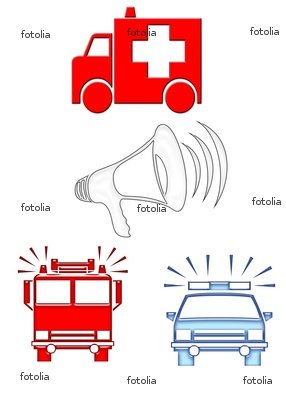 'Emergency Vehicle Icons' Wall Decal - 17