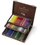 Faber-Castell - Coffret bois 120 crayons de couleur polychromos