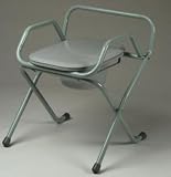 Commode - Folding Space Saver Commode with Elongated Seat. Weight Capacity: 300 pounds.