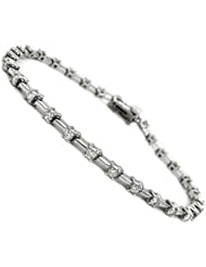 1.40ct Round Diamond Prong Set Tennis Bracelet 14k White Gold