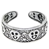 925 Sterling Silver MONKEY FACE Toe Ring