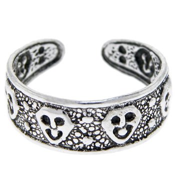 925 Sterling Silver MONKEY FACE Toe Ring