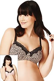 2 Pack Maternity Cotton Rich Assorted Non-Wired B-H Bras