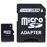 Dane-Elec 8 GB Class 4 microSDHC Flash Memory Card with SD Adapter DA-2IN1- ....