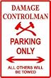 DAMAGE CONTROLMAN PARKING sign * navy