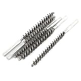 uxcell　チューブブラシ　注ぎ口洗い　　16cm長さ　12mm直径　ステンレス　スチール　クリーン　5本いり