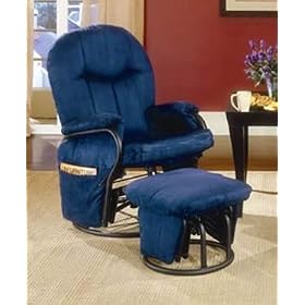 Metal Swivel Rocker and Ottoman Set