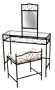 Pem America Hearts Metal 3-Piece Bath Furniture Set, Black